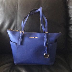 Electric Blue Michael Jet set Travel Bag